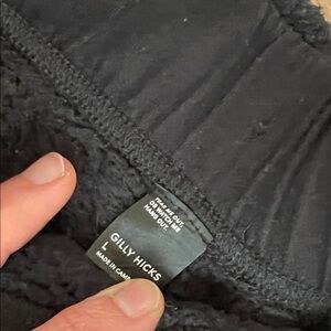 Gilly Hicks Black Fleece Pants (Size Large)